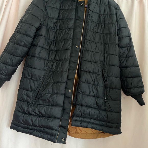 Zara Kids Reversible Hooded Long Puffer Coat Size 11/12 - Picture 8 of 9